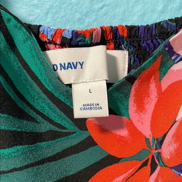 Fit & Flare Black Floral Cami Dress size L - Picture 6 of 7